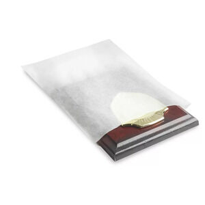 Pack of 100 White Anti-Scratch Pouches - 5" x 8" Tear-Resistant Bags